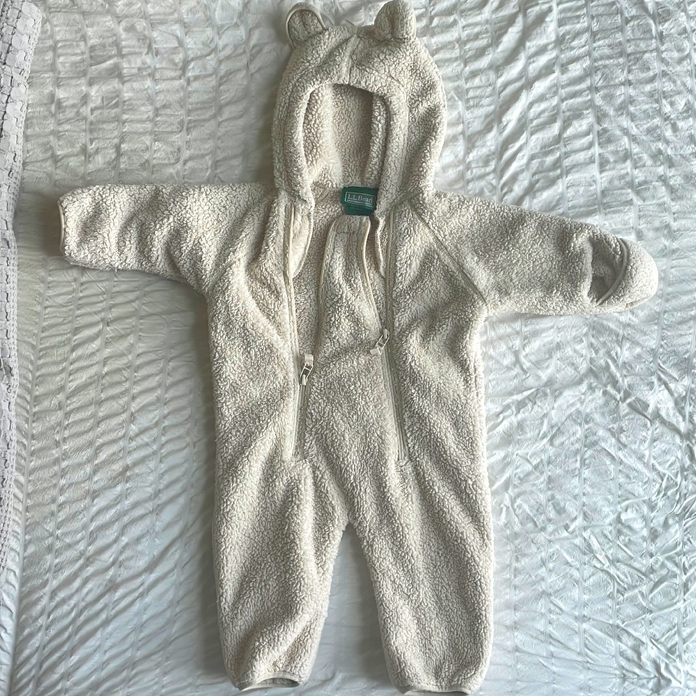 LL BEAN baby fleece bunting